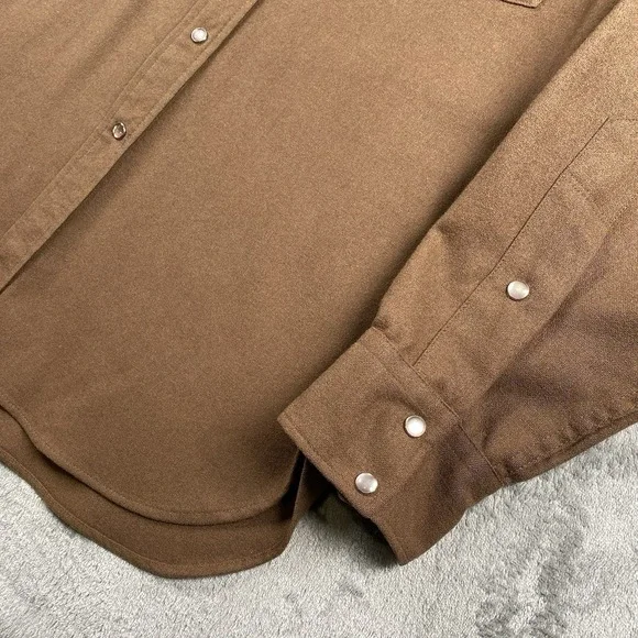 Vintage Pendleton Shirt Mens Sz L Brown High Grade Western Wear Wool Pearl Snap - Picture 2 of 12